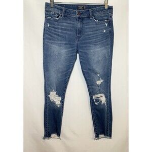 Abercrombie & Fitch Jeans Harper Low Rise‎ Ankle Distressed Women’s 29/8 SHORT